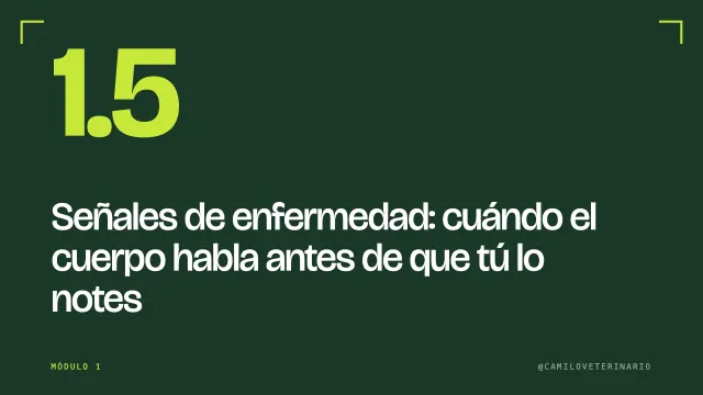 Clase 1.5: Señales de enfermedad: cuándo el cuerpo habla antes de que tú lo notes